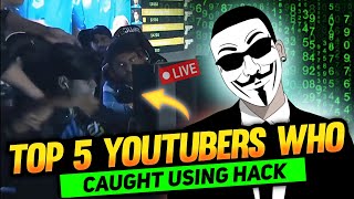 TOP 5 YOUTUBERS WHO CAUGHT USING HACK 😱🔥  Garena Free fire [upl. by Millford]