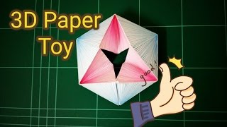 3D Flexagon  Hexaflexagon  Paper toy [upl. by Nodnerb]