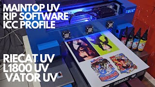 SOFTWARE MAINTOP RIP UV L1800 RIECAT UV PRINTER VATOR ICC PROFILE [upl. by Ummersen]