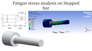 Fatigue stress analysis on stepped shaft  ANSYS workbench tutorials for beginners [upl. by Leirol]