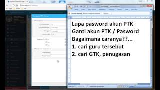 Solusi Lupa Pasword Akun PTK di Dapodik [upl. by Esma22]