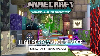 TOP1 Shader MCPE 12030 II VANILLA PBR SHADER  Realistic Shader amp HIGH PERFOMANCE SHADER [upl. by Ydderf]