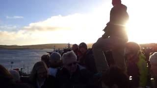 Lerwick Up Helly Aa 2013  Jarl Squad at Bressay Ferry Terminal in the Shetland Islands [upl. by Potts403]