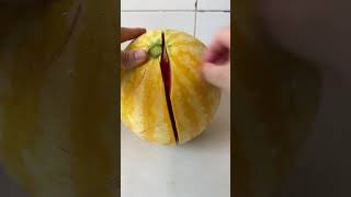 Yellow watermelon fruit fruitcutting [upl. by Lesig]