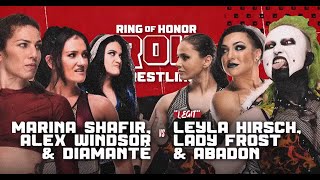 Alex Windsor Diamante Marina Shafir vs Abadon Lady Frost Leyla Hirsch ROH HonorClub Jun 13 2024 [upl. by Viridissa19]