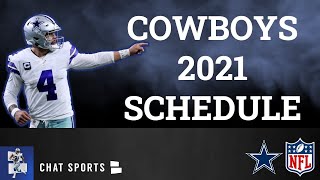 Dallas Cowboys 2021 NFL Schedule Opponents And Instant Analysis [upl. by Nylodam145]