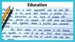 Write simple english essay on Education  Best essay writing  How to write easy essay on Education [upl. by Noiram]