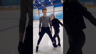 Vasilisa Kaganovskaya and Maxim Nekrasov practice for test skates [upl. by Anitsirt]