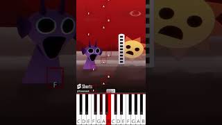 Scary Scanner Durple and Simon  Incredibox Sprunki fash  Octave Piano Tutorial [upl. by Sutphin]