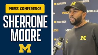 Sherrone Moore Press Conference Skirmish With MSU Oregon Davis Warren  Michigan Football GoBlue [upl. by Ihsorih145]