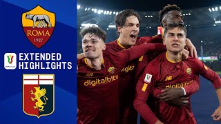 Roma vs Genoa Extended Highlights  Coppa Italia Frecciarossa  CBS Sports Golazo [upl. by Certie]