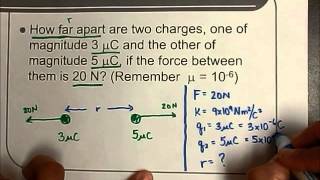 Coulombs Law Problems [upl. by Ahsihat]