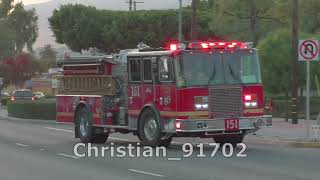 LACoFD Engine amp Squad 151 Responding [upl. by Roselba]