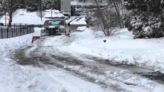 8quot western snow plow wide out snow plowing [upl. by Croix]