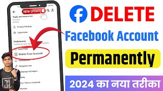 How to delete facebook account permanently 2024 [upl. by Nauqyaj]