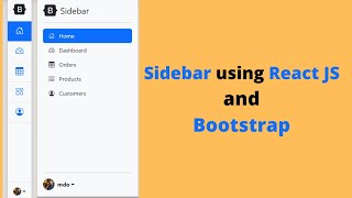 Sidebar using React JS and Bootstrap 5  Side Menu in Bootstrap 5 and ReactJS [upl. by Eedyaj]