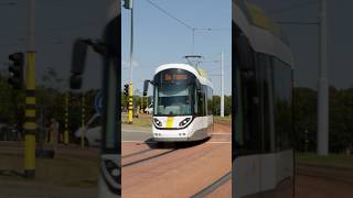 CAF Urbos 100 in Nieuwpoort🇧🇪 tram publictransport kusttram belgium shorts [upl. by Chevy]