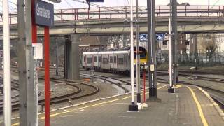 Arriving and departing trains at Geraardsbergen station Belgium [upl. by Montagu]