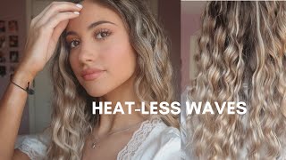 HEATLESS OVERNIGHT CRIMPEDWAVY HAIR TUTORIAL  no socks or straws [upl. by Uhn]