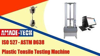 Plastic Tensile Strength Test as per ISO 527 amp ASTM D638 with a Tensile Testing Machine  AmadeTech [upl. by Aihsenal]