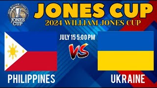 PHILIPPINES SGA vs UKRAINE  WILLIAM JONES CUP 2024 Mens Basketball  LIVE Score [upl. by Nylassej]