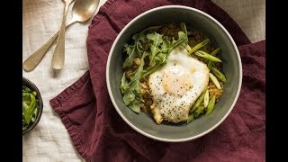 Savory Steel Cut Oats with Baked Eggs [upl. by Kary642]