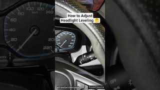 How to Adjust Headlight Leveling in TATA PUNCH I headlight tatapunch cartips viral shorts [upl. by Eidnac]