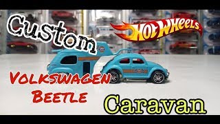 Custom Hotwheels  Volkswagen Beetle Gulf Caravan [upl. by Schiffman893]