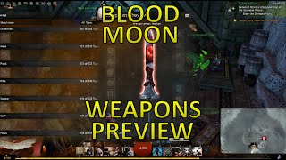 GW2  Blood Moon Weapons Preview Convergence Reward [upl. by Alaehs]