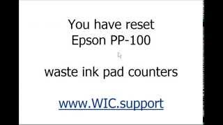 Epson PP100 Waste Ink Pad Counters Reset  free tutorial [upl. by Aeila]