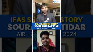 IIT JAM Chemistry 2024 Toppers Success Story  Sourabh Patidar  AIR  259  IFAS Success Story [upl. by Tildie]