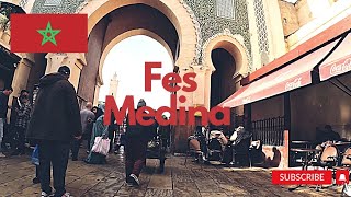 Fes Medina Morroco Bicycle city tour Cycling around the world City tour [upl. by Monjo307]