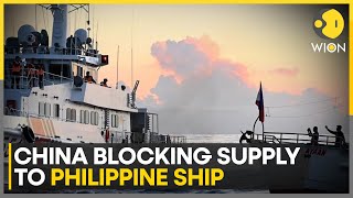 ChinaPhilippines ships face off in South China Sea  World News  WION [upl. by Natsreik18]