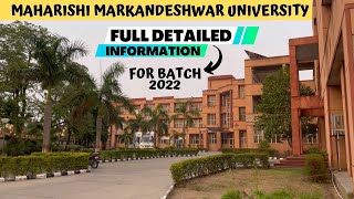 Maharishi Markandeshwar University Ambala  Mmu University Campus Tour [upl. by Noreik723]