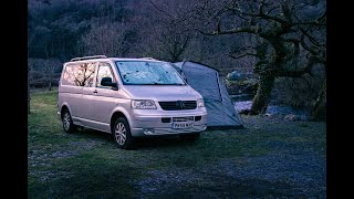 Riverside Van camping in Wales [upl. by Luckin]