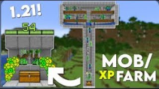 Minecraft EASY MOB XP FARM TUTORIAL 121 Without Mob Spawner [upl. by Bergmans162]