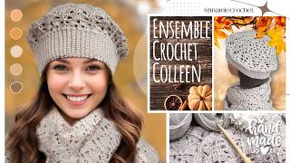 😍 BERET avec DIAGRAMME DENTELLE AU CROCHET 🤪 TUTO1️⃣ COLLEEN SI FEMININ amp ÉCONOMIQUE MamieCrochet [upl. by Alyam]