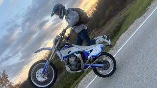 Wheelie practice on the WR450F 2007 [upl. by Eram502]