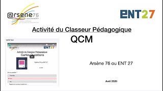 Activité 9 Question QCM SKOLENGO KOSMOS ARSENE 76 ENT27 [upl. by Aerua]