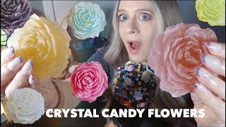 ASMR Crystal Candy Flowers Mukbang  Whispered Eat With Me [upl. by Demetrius]