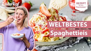 😍🍦 Cremiges Spaghettieis mit Erdbeersoße einfach selber machen  Thermomix® Rezept [upl. by Neural]