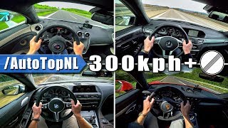 AUTOBAHN POV 300 kmh ACCELERATION amp TOP SPEED Compilation by AutoTopNL [upl. by Fondea476]