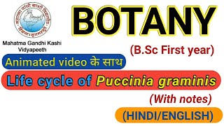 Botany for BSc  Life cycle of Puccinia graminis tritici [upl. by Yerok596]