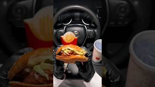 ASMR Big Tasty Chicken Meal Chicken McNuggets Big Tasty Sauce eating in car [upl. by Silado]