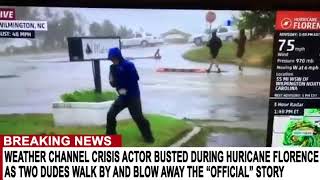 Weather Channel Reporter FAKES HIGH WINDS While Two People Walk By FINE [upl. by Ahseat449]