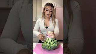 Brocolli amp Cheddar soup asmr pink food [upl. by Oizirbaf676]