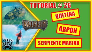 TUTORIAL VALHEIM  COMO MATAR A LA SERPIENTE  QUITINA  ARPON  TUTORIAL 26 [upl. by Leasia]