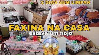 CANSEI 2 DIAS SEM LIMPAR A CASA E FICO NESSE ESTADO FAXINA COMPLETA MUITA BAGUNÇA 🤢 [upl. by Sheffield]