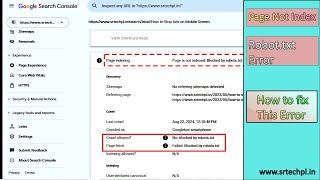 How to fix Blocked by Robottxt in blogger search console [upl. by Aerdnahs]