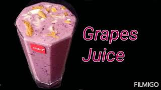 Grapes Juice RecipeEasy Grapes JuiceSummer Specilal Juices In Telugu [upl. by Kylen]